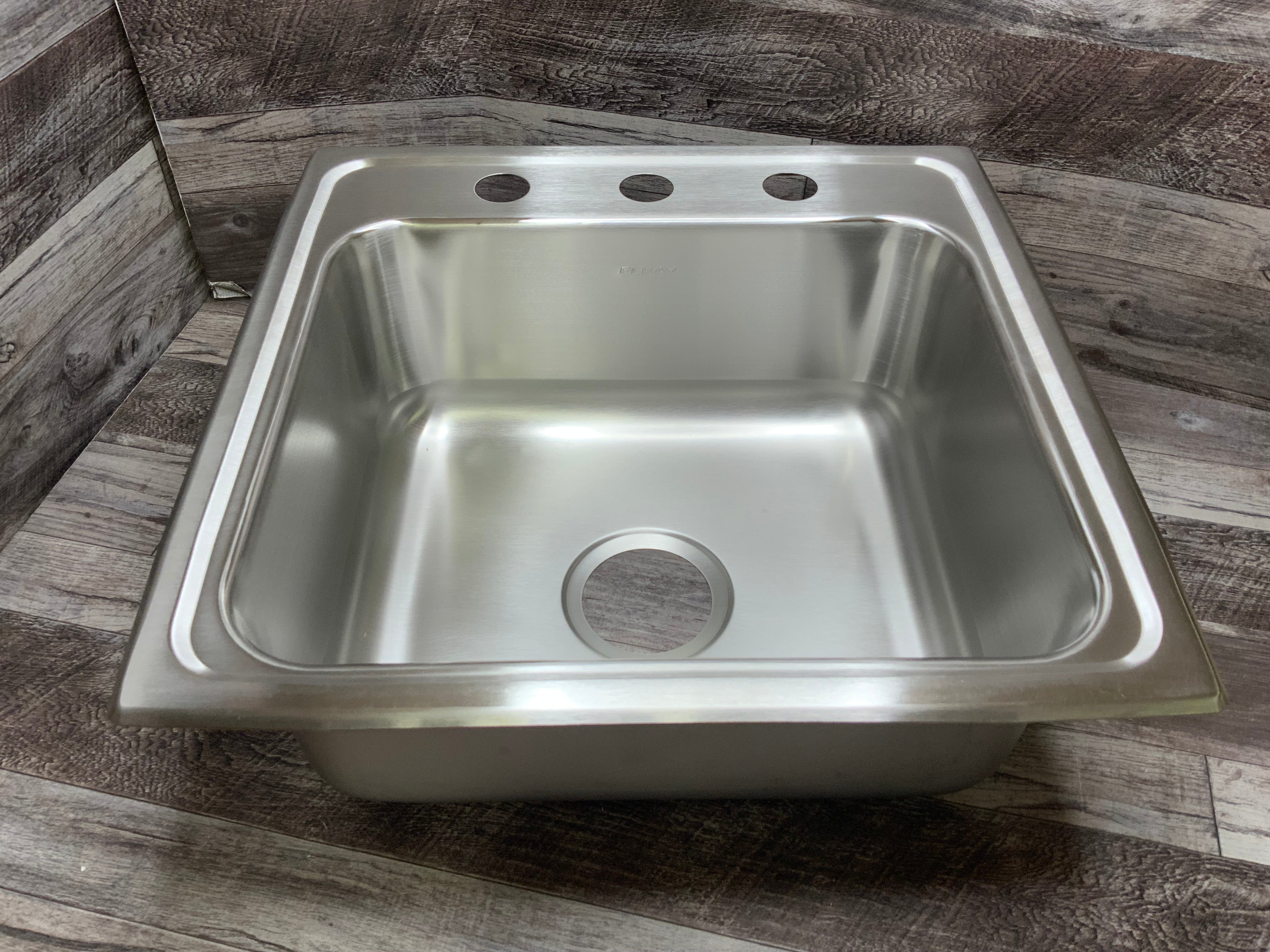 Elkay Lustertone Classic LR19193 Single Bowl Drop-in Stainless Steel Sink (8128752943342)